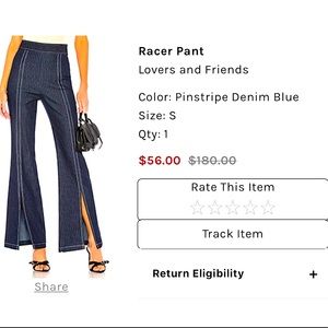 Adorable Lovers and Friends brand high-waist split leg denim pants